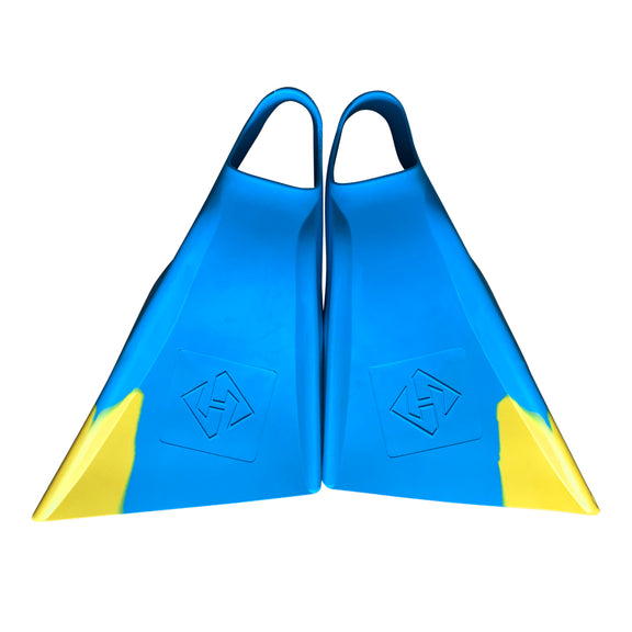 Aletas AIR HUBB | AQUA BLUE - YELLOW
